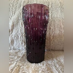 Elegant Purple Glass Vase
